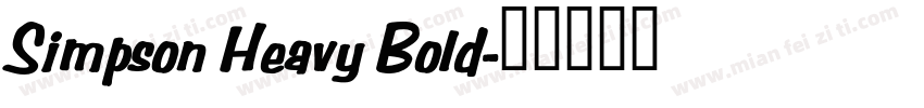 Simpson Heavy Bold字体转换